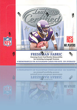 2007 Leaf Certified Materials - Hobby Box of football cards
